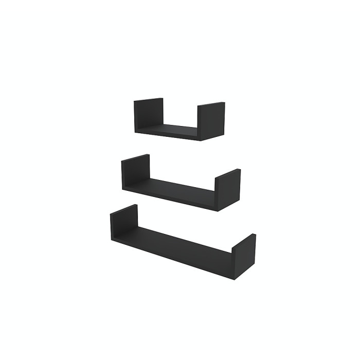 Полка RUBY 400/550/700*160 (набор) Черный