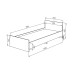 Кровать FIONA 1932*842*600 Дуб Крафт Серый