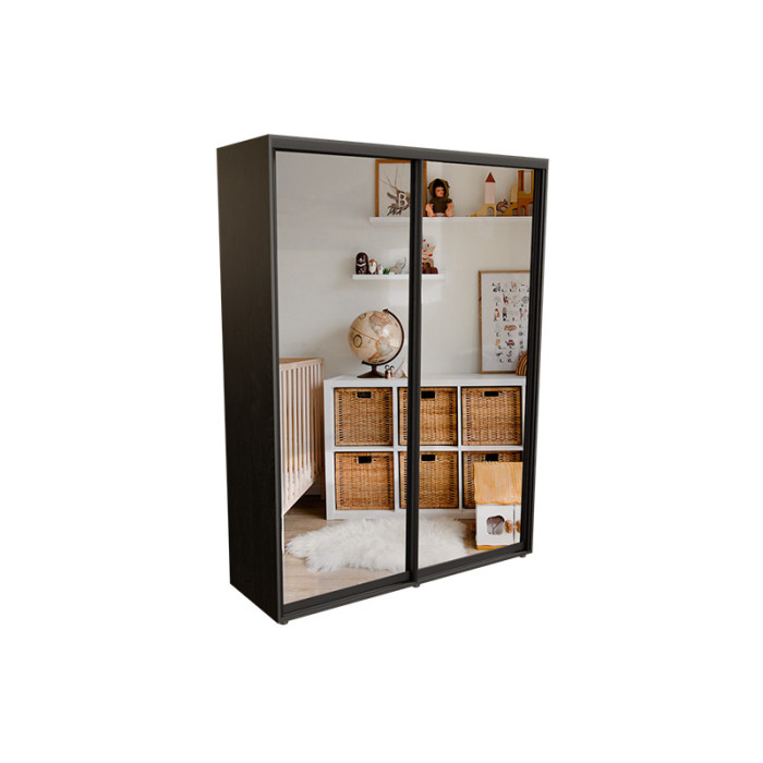 Шкаф-купе PRIME 1800х600х2400 Венге Магия (двухдверное, зеркало)