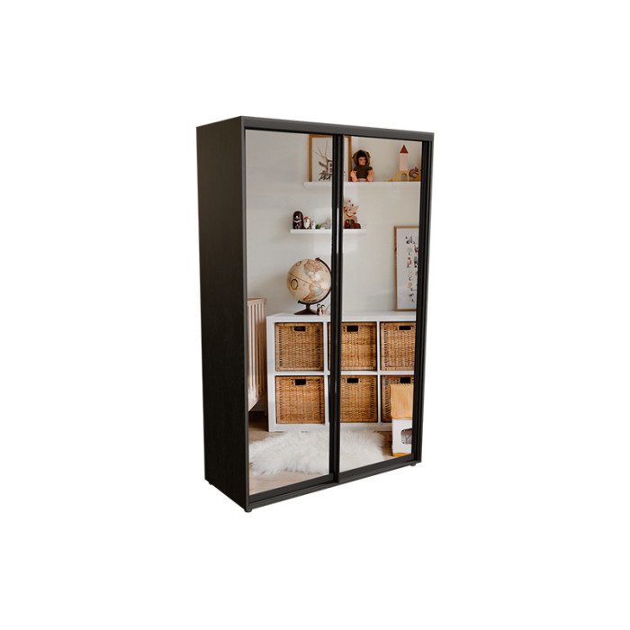 Шкаф-купе PRIME 1500х600х2400 Венге Магия (двухдверное, зеркало)
