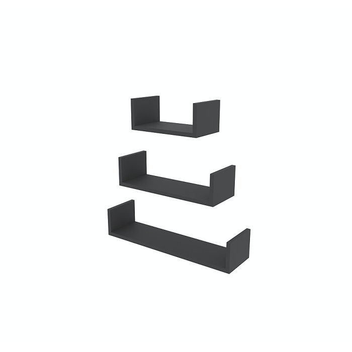 Полка RUBY 400/550/700*160 (набор) Графит