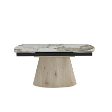 Стол обеденный Clement T 1600(2200)*900*760 Pandora Glossy/wood