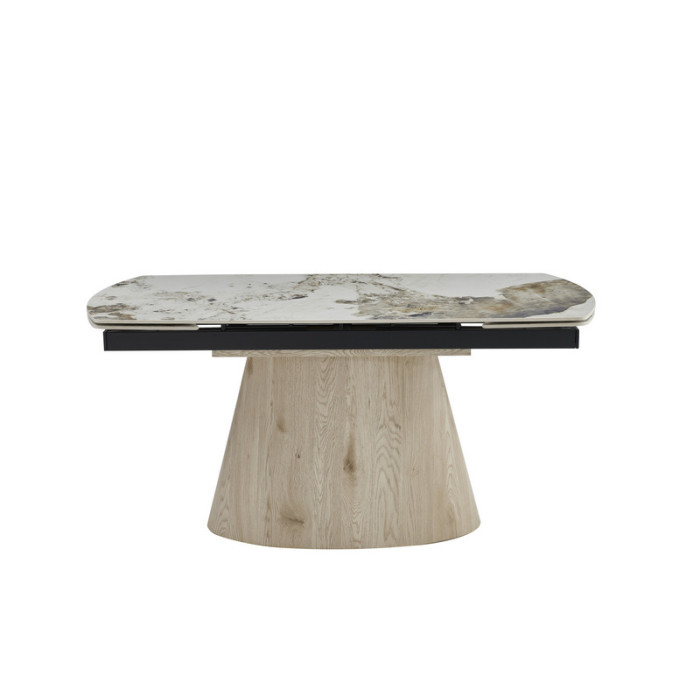 Стол обеденный Clement T 1600(2200)*900*760 Pandora Glossy/wood