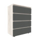 Комод STEVE 702*400*909 Дуб Крафт Белый/Графитный Комод STEVE 702*400*909 Дуб Крафт Белый/Графитный
