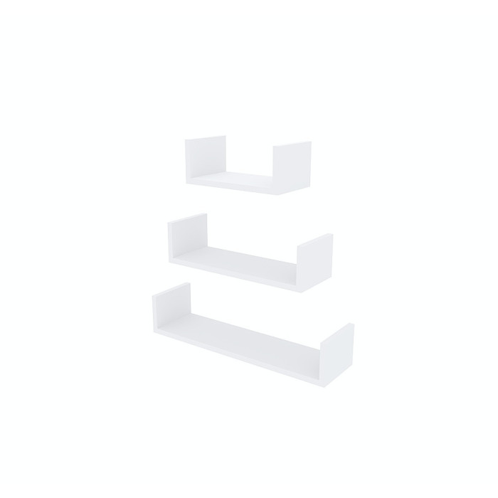Полка RUBY 400/550/700*160 (набор) Белый Нимфея Альба