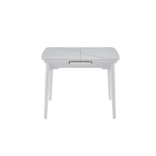 Стол обеденный Askold 950(1200)*700*760 Snow White Mattt/white legs