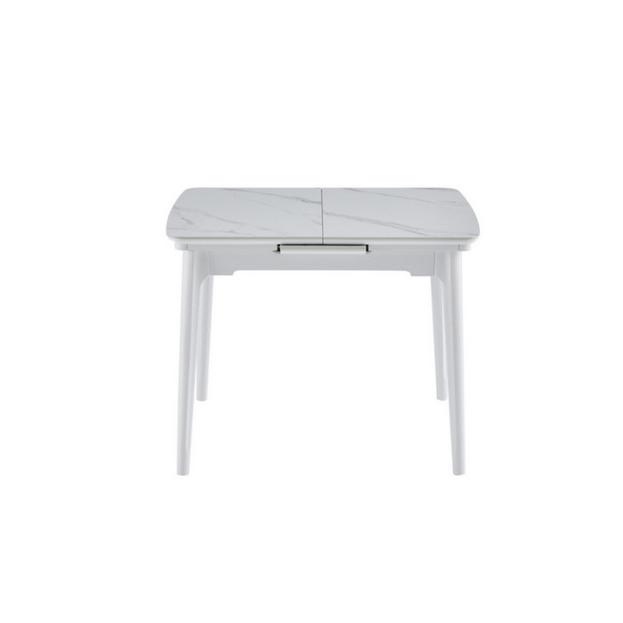 Стол обеденный Askold 950(1200)*700*760 Snow White Mattt/white legs