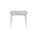 Стол обеденный Askold 950(1200)*700*760 Snow White Mattt/white legs Стол обеденный Askold 950(1200)*700*760 Snow White Mattt/white legs