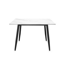 Стол обеденный Rikard 1100*750*750 Snow stone Glossy