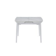 Стол обеденный Askold 950(1200)*700*760 Snow White Mattt/white legs