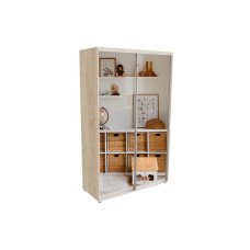 Шкаф-купе PRIME 1500х600х2400 Дуб Сонома (двухдверное, зеркало)