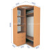 Шафа-купе кутова ШКУ МНВ/22 (1300х1250х2200) купити у Кривому Розі - Нова-Мебель