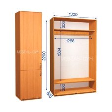 Шафа-купе з пеналом ШКП 35/22 ПН/20 (600х600х2200)