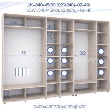 Шафа-купе ШК 340/60/2400-02-4Ф
