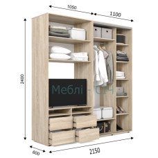 Шафа-купе під телевізор ШКТВ 1 (2150х600х2400)