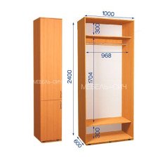 Шафа-купе з пеналом ШКП 32/24 Пн/11 (450х500х2400)