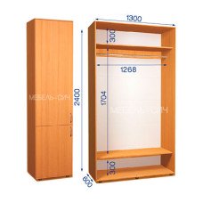 Шафа-купе з пеналом ШКП 35/24 Пн/20 (600х600х2400)