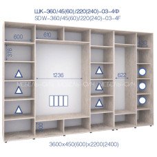 Шафа-купе ШК 360/45/2400-03-4Ф