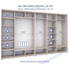 Шафа-купе ШК 380/60/2400-02-5Ф
