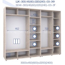 Шафа-купе ШК 300/60/2400-03-3Ф
