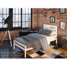 Двоспальне ліжко Герар Міні(Тенеро)(біл., беж., кор., чорн. окс./глянець) 