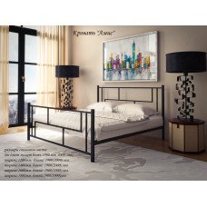 Двоспальне ліжко Амис(Тенеро)(біл., беж., кор., чорн. окс./глянець) 