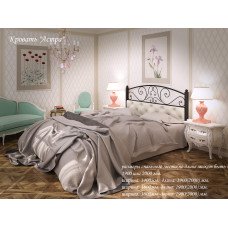 Двоспальне ліжко Астра(Тенеро)(біл., беж., кор., чорн. окс./глянець) 