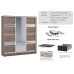 Шафа купе Комбi 3Д (1900х450х2200) купити у Кривому Розі - Нова-Мебель