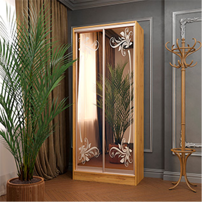Шафа купе Унi 2Д (900х450х2100) купити у Кривому Розі - Нова-Мебель