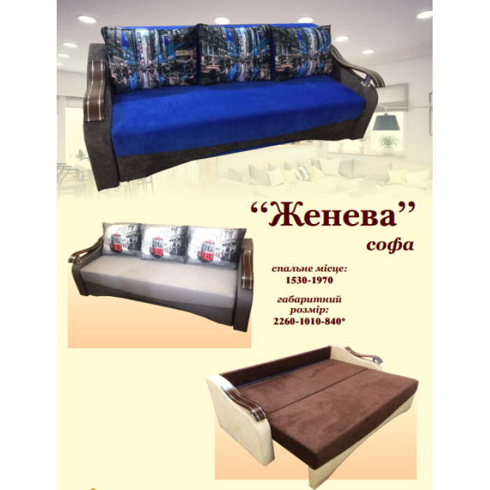Диван Женева (Ваша Меблі) купити у Кривому Розі - Нова-Мебель